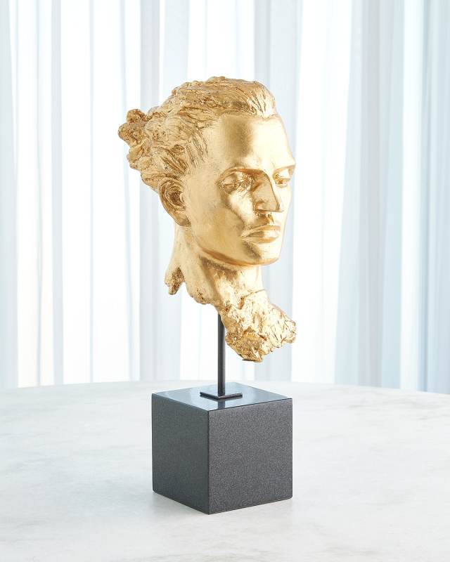 Gilded Portrait Sculpture